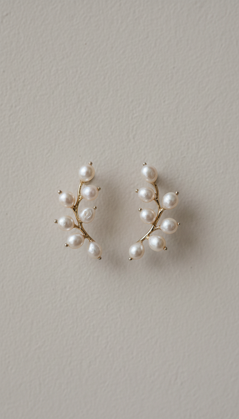 Pendientes Plata & Perla Fusionada
