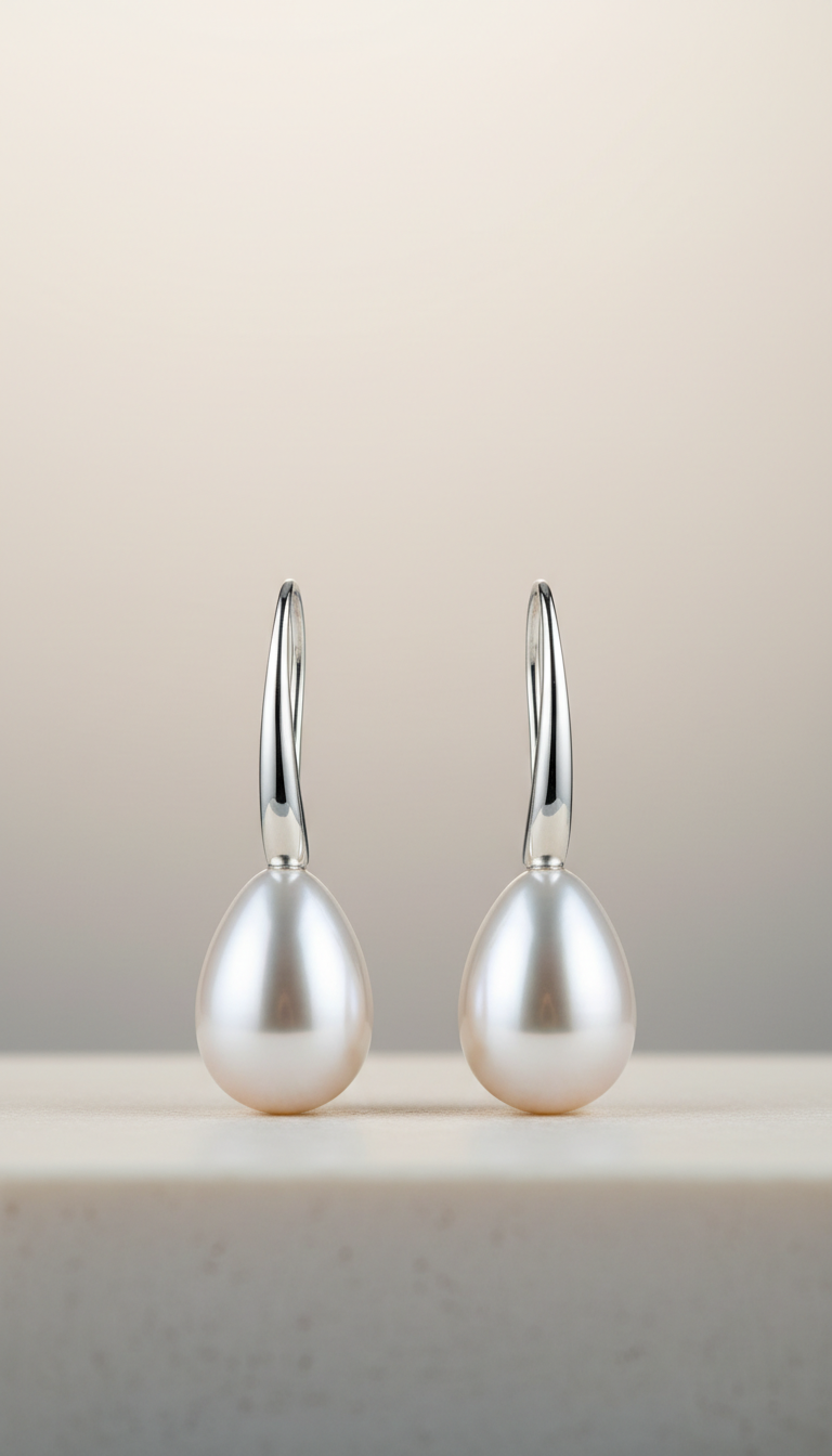 Pendientes de plata con perla cultivada